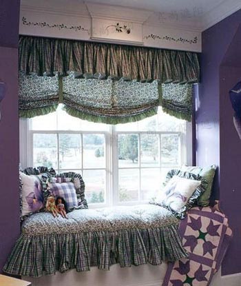 飄窗窗簾效果圖1