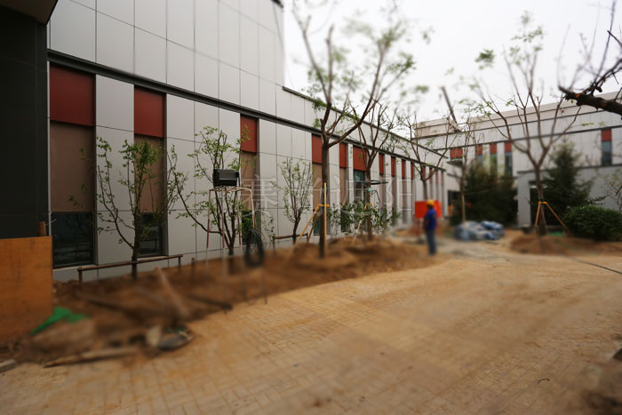 新機(jī)場房外裝戶外防風(fēng)卷簾工程現(xiàn)場實景圖