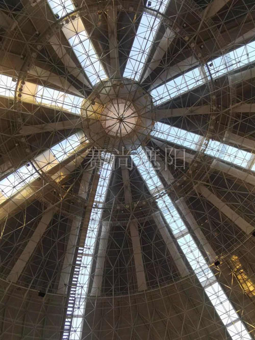 滿洲里體育館采光頂FSS電動天棚簾遮陽工程