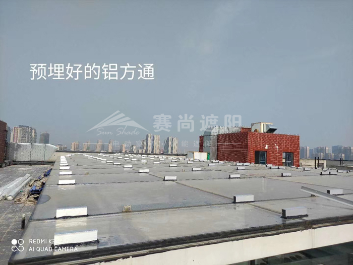 南昌大學第一附屬醫院電動遮陽項目進入施工