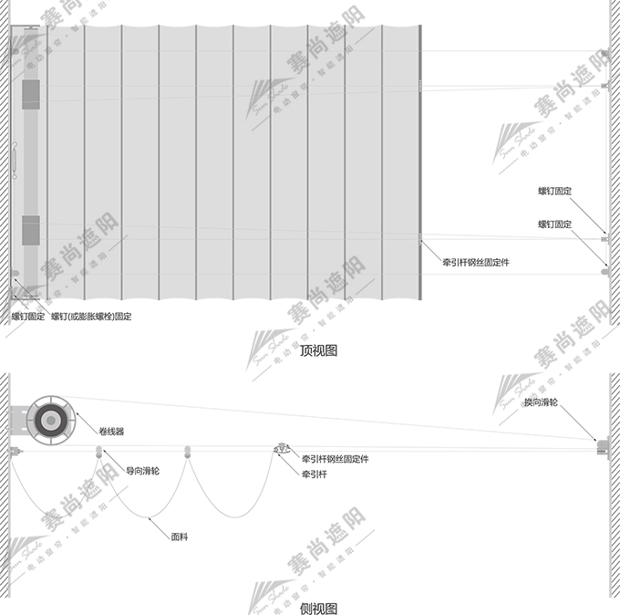 電動天棚簾安裝方式 電動天棚簾安裝方式