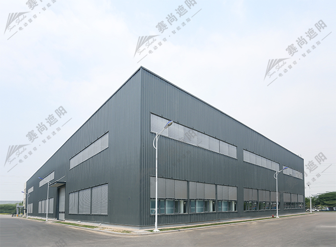 戶外電動百葉簾實景圖 戶外電動百葉簾實景圖