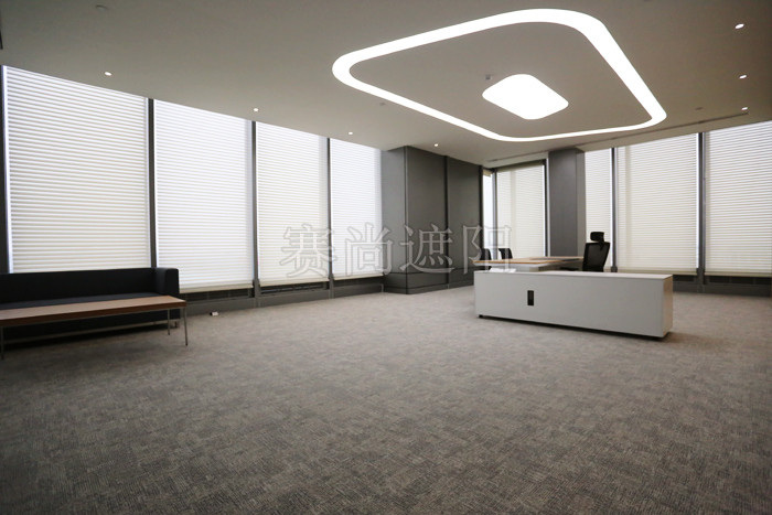 電動香格里拉簾窗飾遮陽項目案例-山東如意研發中心展示